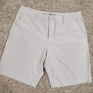 Hang Ten Tan Mens Swim Shorts Size 38 Vacation Relax Active   Good pre owned con